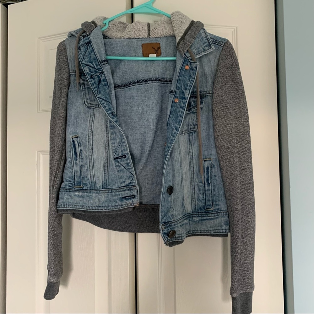 American Eagle Small jean jacket hoodie